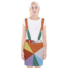 Colorful Paper Art Materials Braces Suspender Skirt by Wegoenart