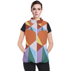 Colorful Paper Art Materials Women s Puffer Vest by Wegoenart