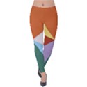 Colorful Paper Art Materials Velvet Leggings View1