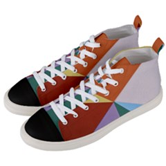 Colorful Paper Art Materials Men s Mid-top Canvas Sneakers by Wegoenart