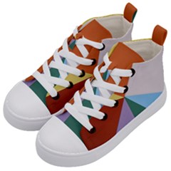 Colorful Paper Art Materials Kids  Mid-top Canvas Sneakers by Wegoenart