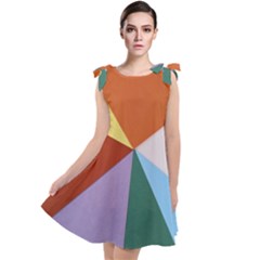 Colorful Paper Art Materials Tie Up Tunic Dress by Wegoenart