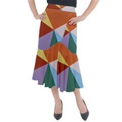 Colorful Paper Art Materials Midi Mermaid Skirt by Wegoenart