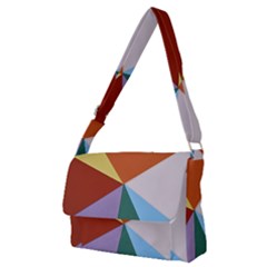 Colorful Paper Art Materials Full Print Messenger Bag (m) by Wegoenart