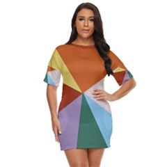 Colorful Paper Art Materials Just Threw It On Dress by Wegoenart