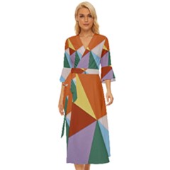 Colorful Paper Art Materials Midsummer Wrap Dress by Wegoenart