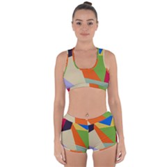 Illustration Colored Paper Abstract Background Racerback Boyleg Bikini Set by Wegoenart