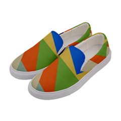 Illustration Colored Paper Abstract Background Women s Canvas Slip Ons by Wegoenart