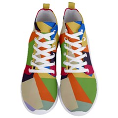 Illustration Colored Paper Abstract Background Men s Lightweight High Top Sneakers by Wegoenart