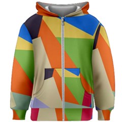 Illustration Colored Paper Abstract Background Kids  Zipper Hoodie Without Drawstring by Wegoenart