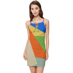 Illustration Colored Paper Abstract Background Summer Tie Front Dress by Wegoenart