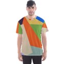 Illustration Colored Paper Abstract Background Men s Sport Mesh Tee View1