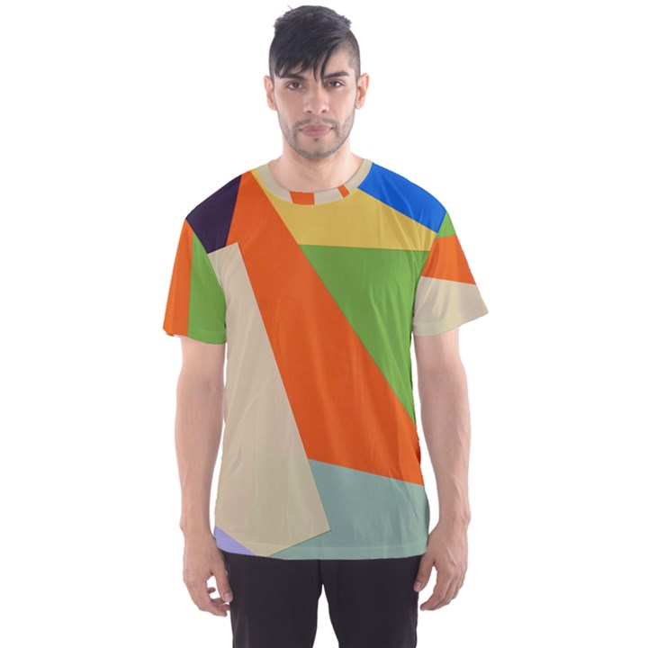 Illustration Colored Paper Abstract Background Men s Sport Mesh Tee