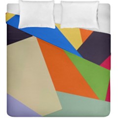 Illustration Colored Paper Abstract Background Duvet Cover Double Side (king Size) by Wegoenart