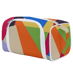 Illustration Colored Paper Abstract Background Toiletries Pouch by Wegoenart