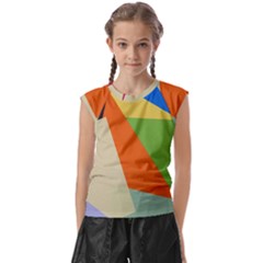 Illustration Colored Paper Abstract Background Kids  Raglan Cap Sleeve Tee by Wegoenart