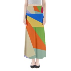 Illustration Colored Paper Abstract Background Full Length Maxi Skirt by Wegoenart