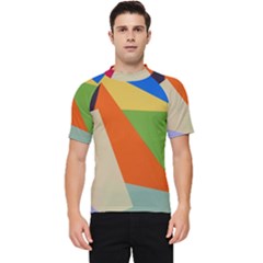 Illustration Colored Paper Abstract Background Men s Short Sleeve Rash Guard by Wegoenart