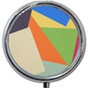 Illustration Colored Paper Abstract Background Mini Round Pill Box View1