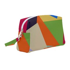 Illustration Colored Paper Abstract Background Wristlet Pouch Bag (medium) by Wegoenart