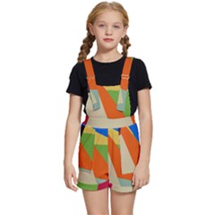 Illustration Colored Paper Abstract Background Kids  Short Overalls by Wegoenart