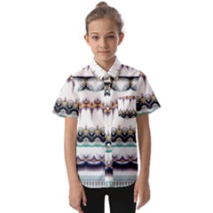 Illustration Geometric Art Dividers Borders Kids  Short Sleeve Shirt by Wegoenart