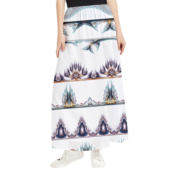 Illustrations Geometric Art Dividers Borders Maxi Chiffon Skirt