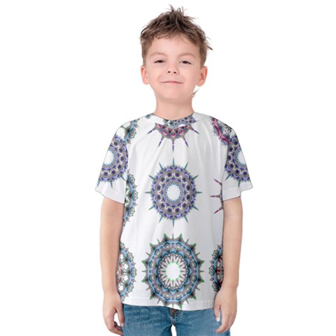 Illustration Pattern Geometric Art Dividers Digital Art Kids  Cotton Tee by Wegoenart