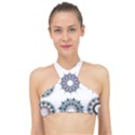 Illustration Pattern Geometric Art Dividers Digital Art High Neck Bikini Top View1