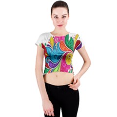 Im Fourth Dimension Colour 30 Crew Neck Crop Top by imanmulyana