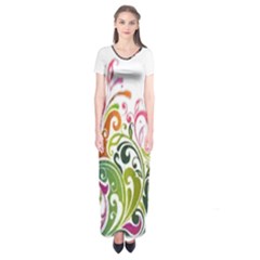 Im Fourth Dimension Colour 31 Short Sleeve Maxi Dress by imanmulyana