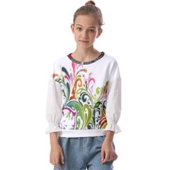 Im Fourth Dimension Colour 31 Kids  Cuff Sleeve Top