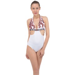 Im Fourth Dimension Colour 32 Halter Front Plunge Swimsuit by imanmulyana