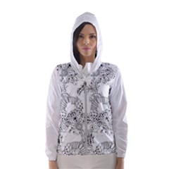 Im Fourth Dimension Black White 34 Women s Hooded Windbreaker by imanmulyana