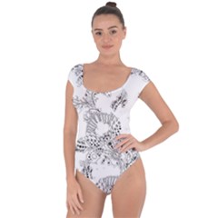 Im Fourth Dimension Black White 34 Short Sleeve Leotard  by imanmulyana