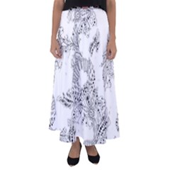 Im Fourth Dimension Black White 34 Flared Maxi Skirt by imanmulyana