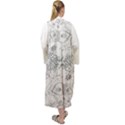 IM Fourth Dimension Black White 34 Maxi Velour Kimono View2