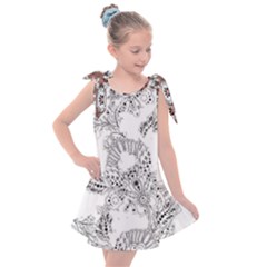 Im Fourth Dimension Black White 34 Kids  Tie Up Tunic Dress by imanmulyana