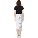 IM Fourth Dimension Black White 34 Inside Out Lightweight Velour Capri Leggings  View2