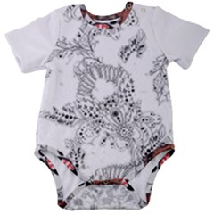 Im Fourth Dimension Black White 34 Baby Short Sleeve Onesie Bodysuit by imanmulyana