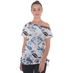 IM Fourth Dimension Colour 35 Off Shoulder Tie-Up Tee