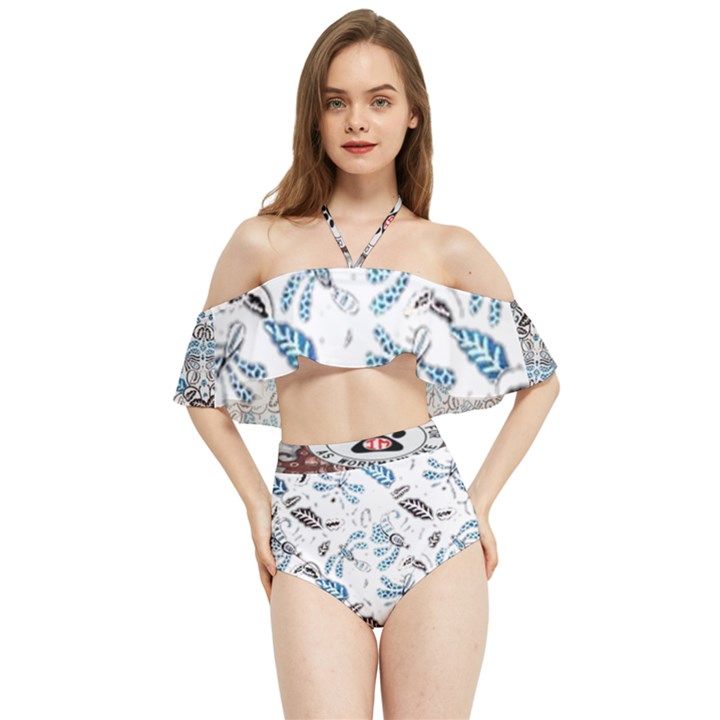 IM Fourth Dimension Colour 35 Halter Flowy Bikini Set 