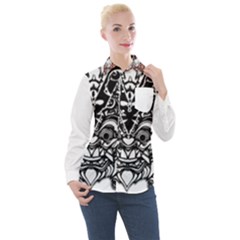 Im Fourth Dimension Black White 35 Women s Long Sleeve Pocket Shirt