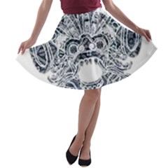 Im Fourth Dimension Black White 36 A-line Skater Skirt by imanmulyana