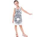 IM Fourth Dimension Black White 36 Kids  Sleeveless Dress View1