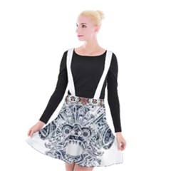 Im Fourth Dimension Black White 36 Suspender Skater Skirt by imanmulyana