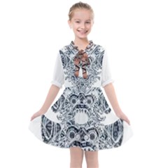 Im Fourth Dimension Black White 36 Kids  All Frills Chiffon Dress by imanmulyana