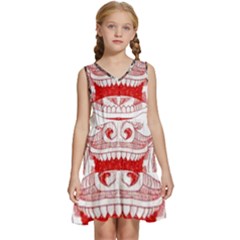 Im Fourth Dimension Colour 36 Kids  Sleeveless Tiered Mini Dress by imanmulyana