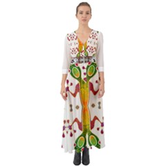 IM Fourth Dimension Colour 36 Button Up Boho Maxi Dress