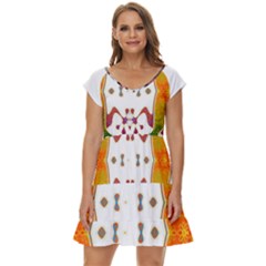 IM Fourth Dimension Colour 36 Short Sleeve Tiered Mini Dress